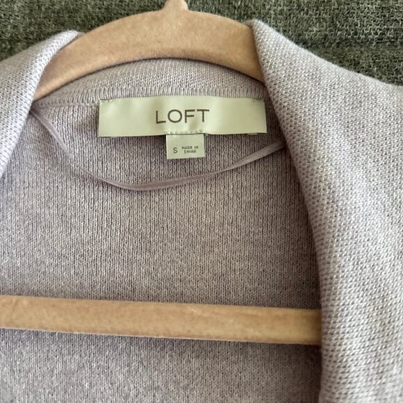 LOFT Lilac Lavendar Purple Knit Sweater Blazer NWOT - Picture 2 of 3